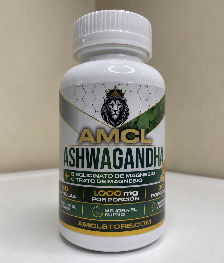 AMCL Ashwagandha + Magnesio – 60 Cápsulas | 30 Porciones