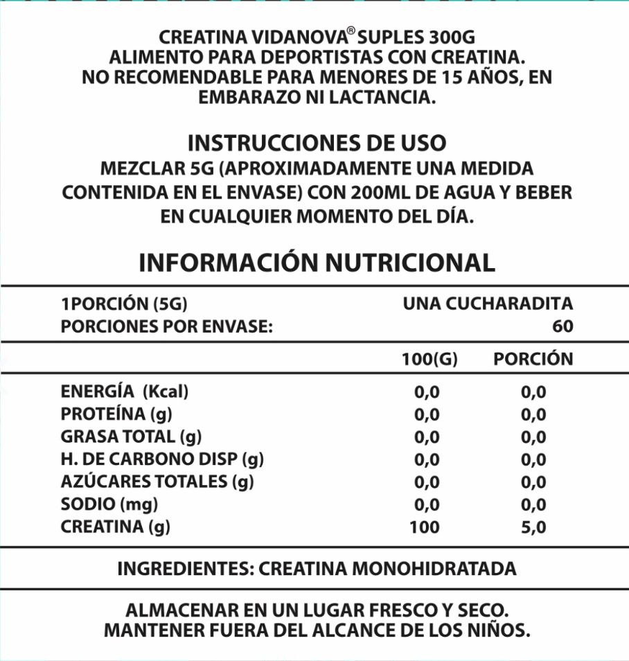 Creatina Monohidratada 300g de 200MESH