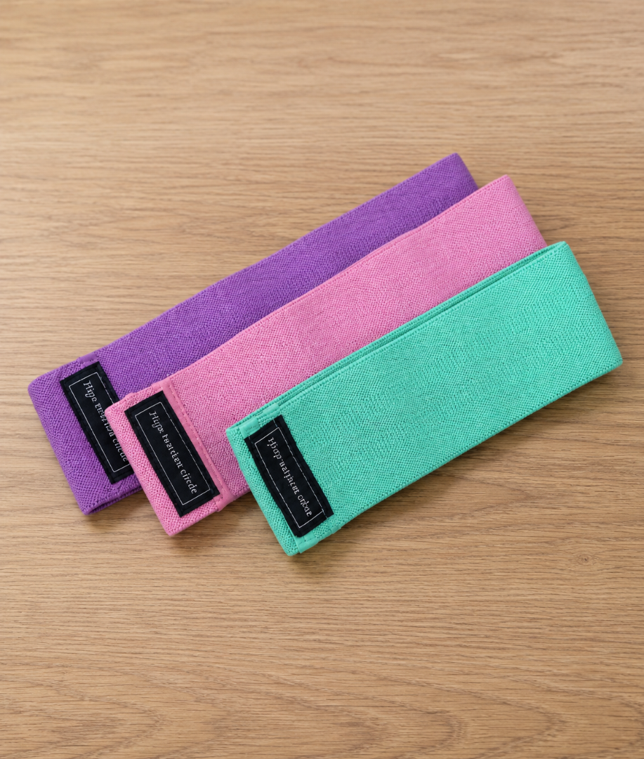Set de 3 Bandas Elásticas de Resistencia de Tela – Entrenamiento Funcional